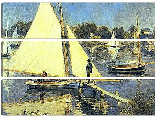 Модульная картина - Sailboats at Argenteuil. Пьер Огюст Ренуар