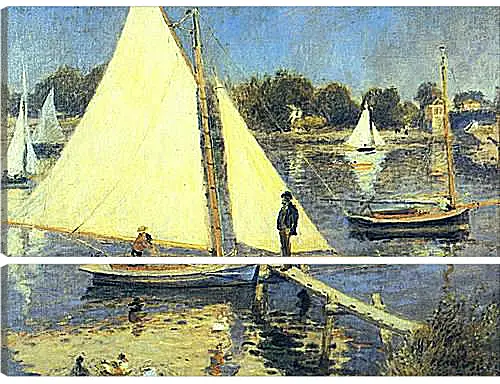 Модульная картина - Sailboats at Argenteuil. Пьер Огюст Ренуар