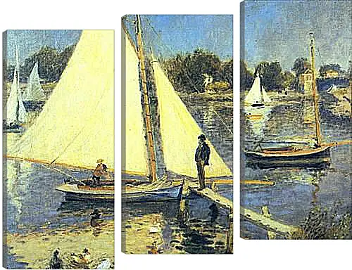 Модульная картина - Sailboats at Argenteuil. Пьер Огюст Ренуар