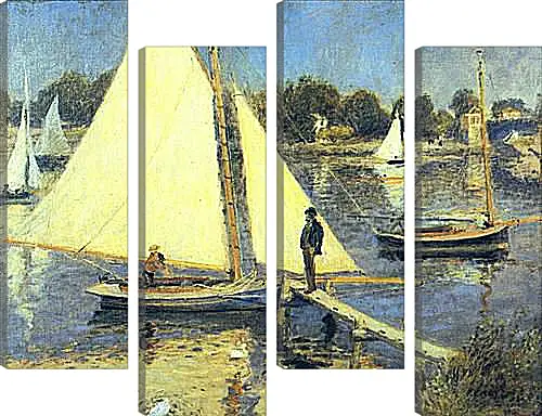 Модульная картина - Sailboats at Argenteuil. Пьер Огюст Ренуар