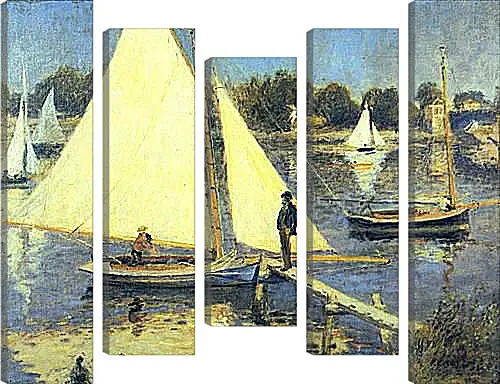 Модульная картина - Sailboats at Argenteuil. Пьер Огюст Ренуар