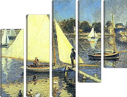 Модульная картина - Sailboats at Argenteuil. Пьер Огюст Ренуар