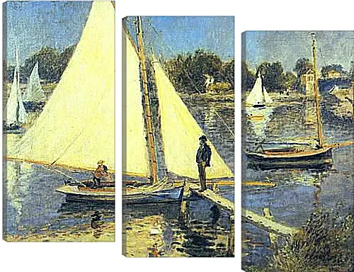 Модульная картина - Sailboats at Argenteuil. Пьер Огюст Ренуар