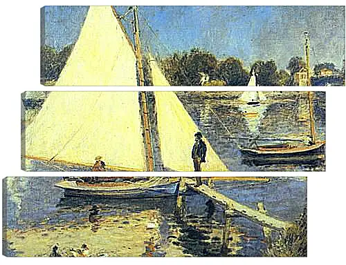 Модульная картина - Sailboats at Argenteuil. Пьер Огюст Ренуар