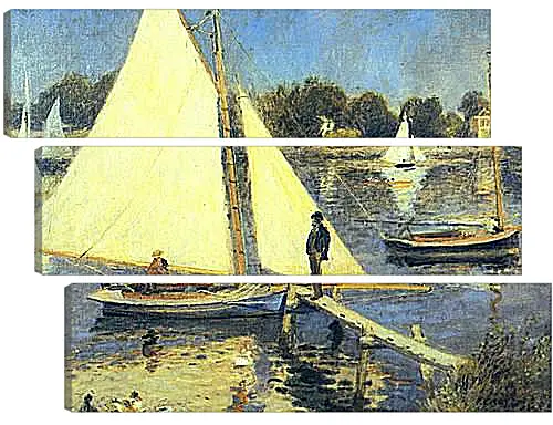 Модульная картина - Sailboats at Argenteuil. Пьер Огюст Ренуар