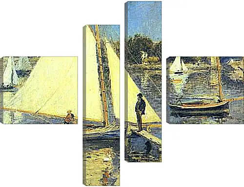 Модульная картина - Sailboats at Argenteuil. Пьер Огюст Ренуар