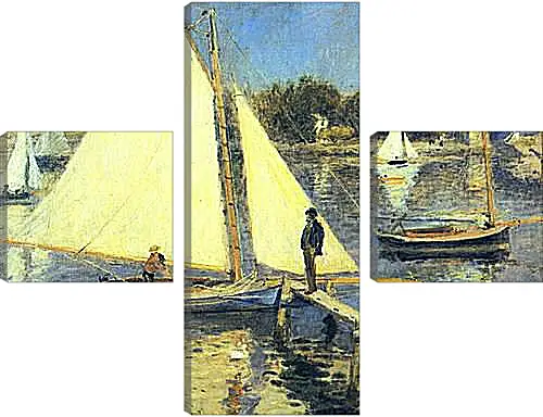 Модульная картина - Sailboats at Argenteuil. Пьер Огюст Ренуар