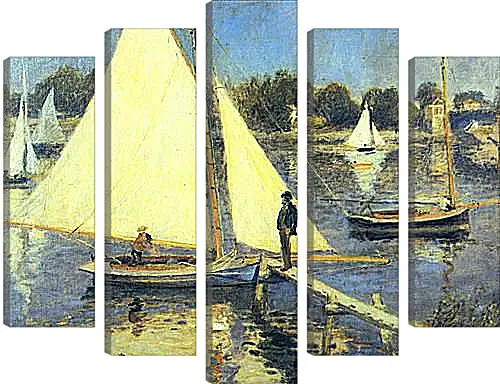 Модульная картина - Sailboats at Argenteuil. Пьер Огюст Ренуар