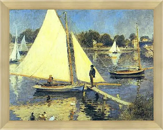 Картина в раме - Sailboats at Argenteuil. Пьер Огюст Ренуар