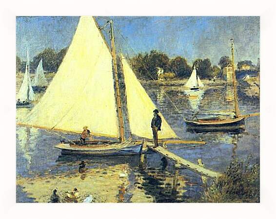Картина в раме - Sailboats at Argenteuil. Пьер Огюст Ренуар