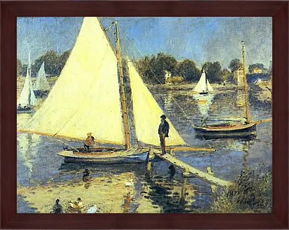 Картина в раме - Sailboats at Argenteuil. Пьер Огюст Ренуар