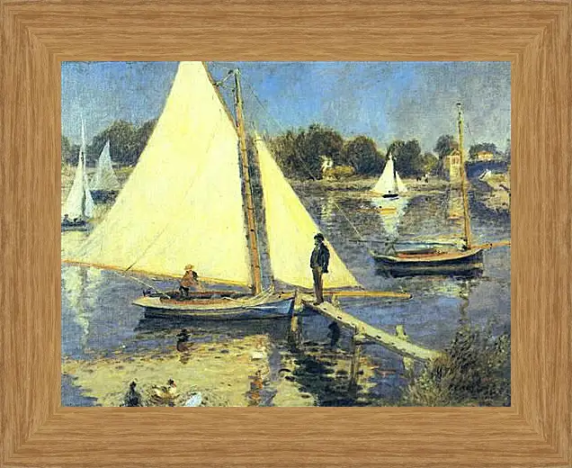 Картина в раме - Sailboats at Argenteuil. Пьер Огюст Ренуар
