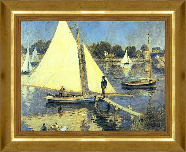 Картина в раме - Sailboats at Argenteuil. Пьер Огюст Ренуар