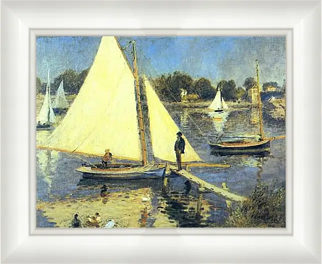 Картина в раме - Sailboats at Argenteuil. Пьер Огюст Ренуар