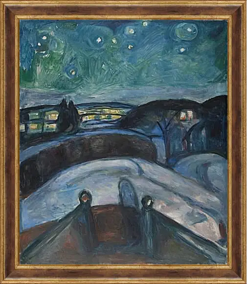 Картина в раме - Starry Night. Эдвард Мунк