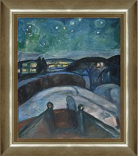 Картина в раме - Starry Night. Эдвард Мунк