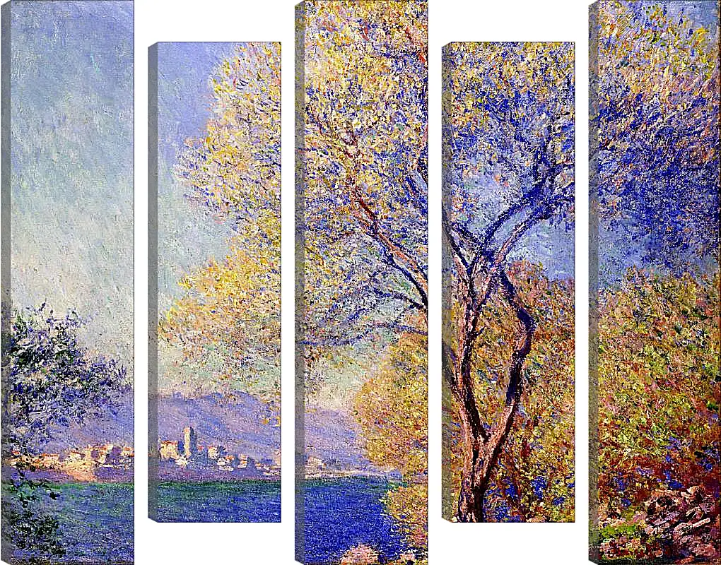 Модульная картина - Antibes seen from the Salis Garden (1888). Клод Моне