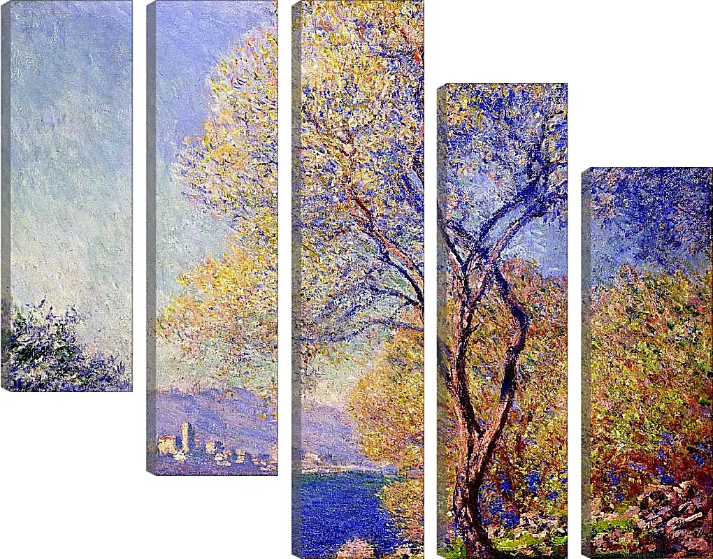 Модульная картина - Antibes seen from the Salis Garden (1888). Клод Моне