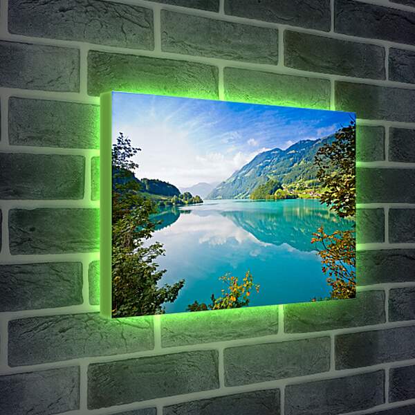 Лайтбокс световая панель - Горное озеро