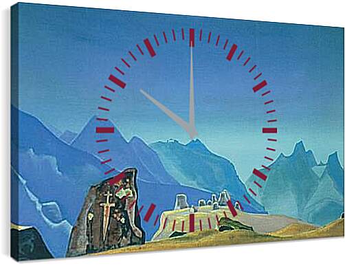 Часы картина - Меч Гесэр-хана. Рерих Николай