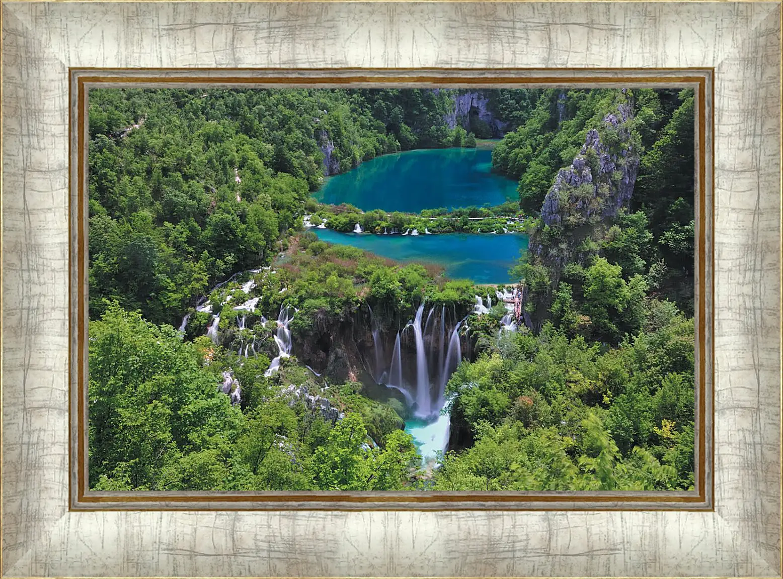 Картина в раме - Национальный парк Плитвицкие озера