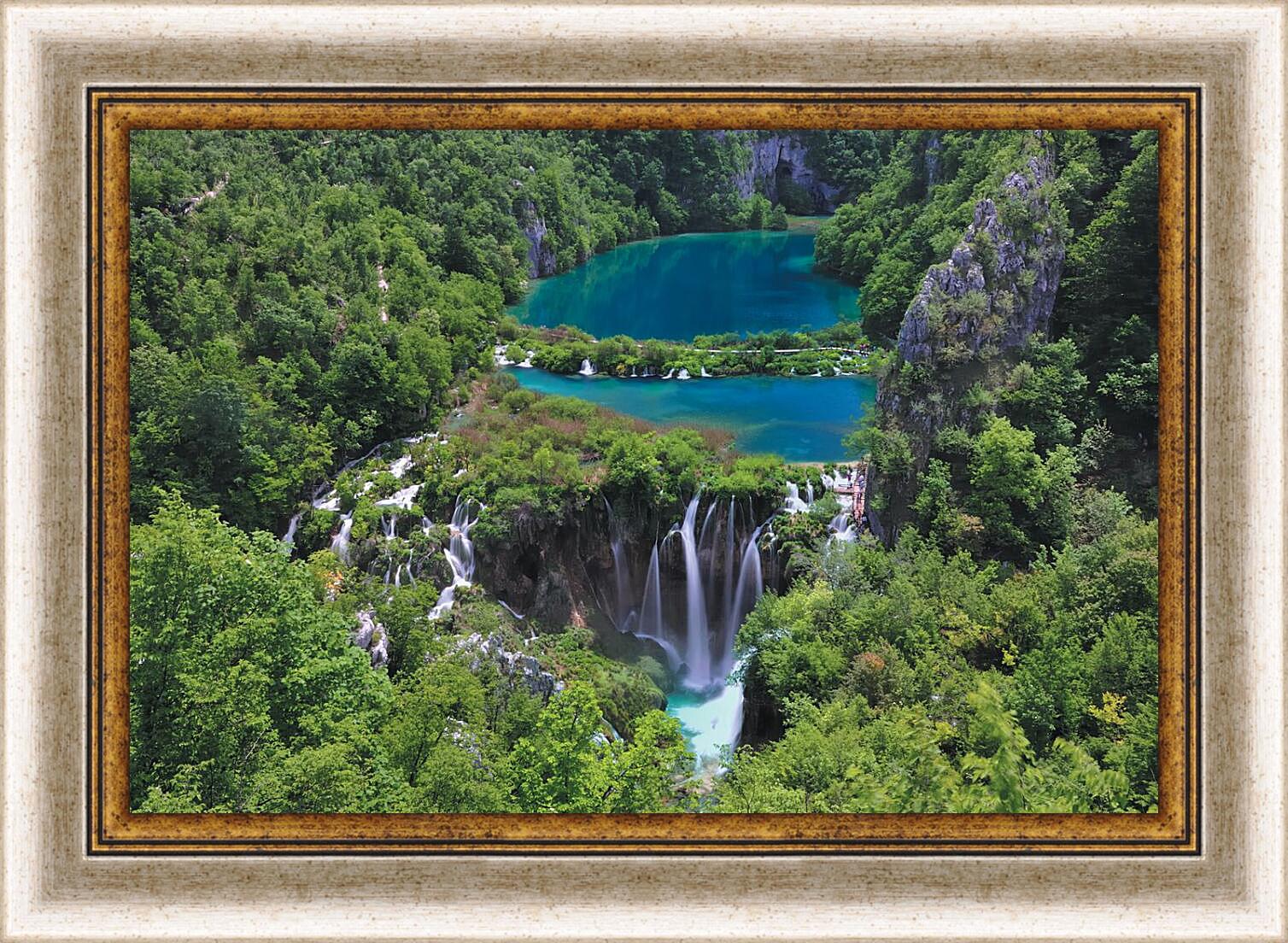 Картина в раме - Национальный парк Плитвицкие озера