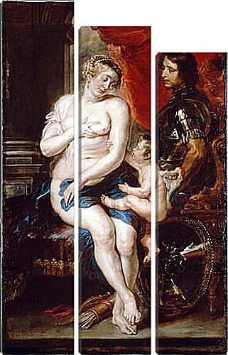 Модульная картина - Venus Mars and Cupid. Питер Пауль Рубенс