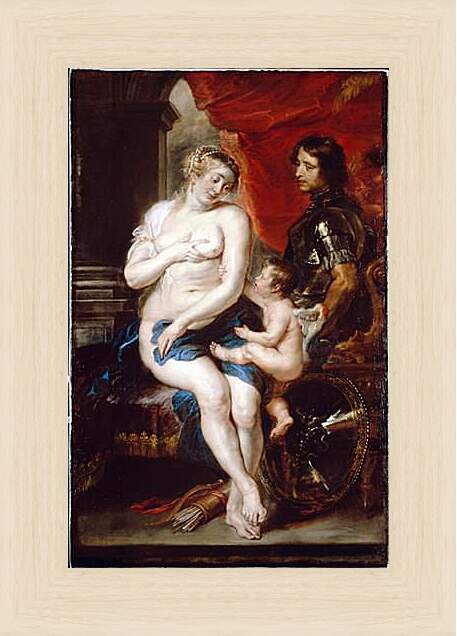 Картина в раме - Venus Mars and Cupid. Питер Пауль Рубенс