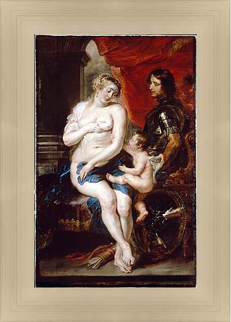 Картина в раме - Venus Mars and Cupid. Питер Пауль Рубенс