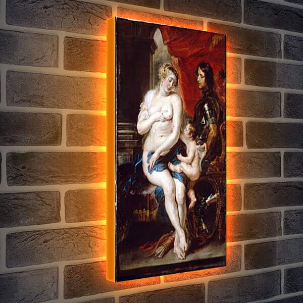 Лайтбокс световая панель - Venus Mars and Cupid. Питер Пауль Рубенс