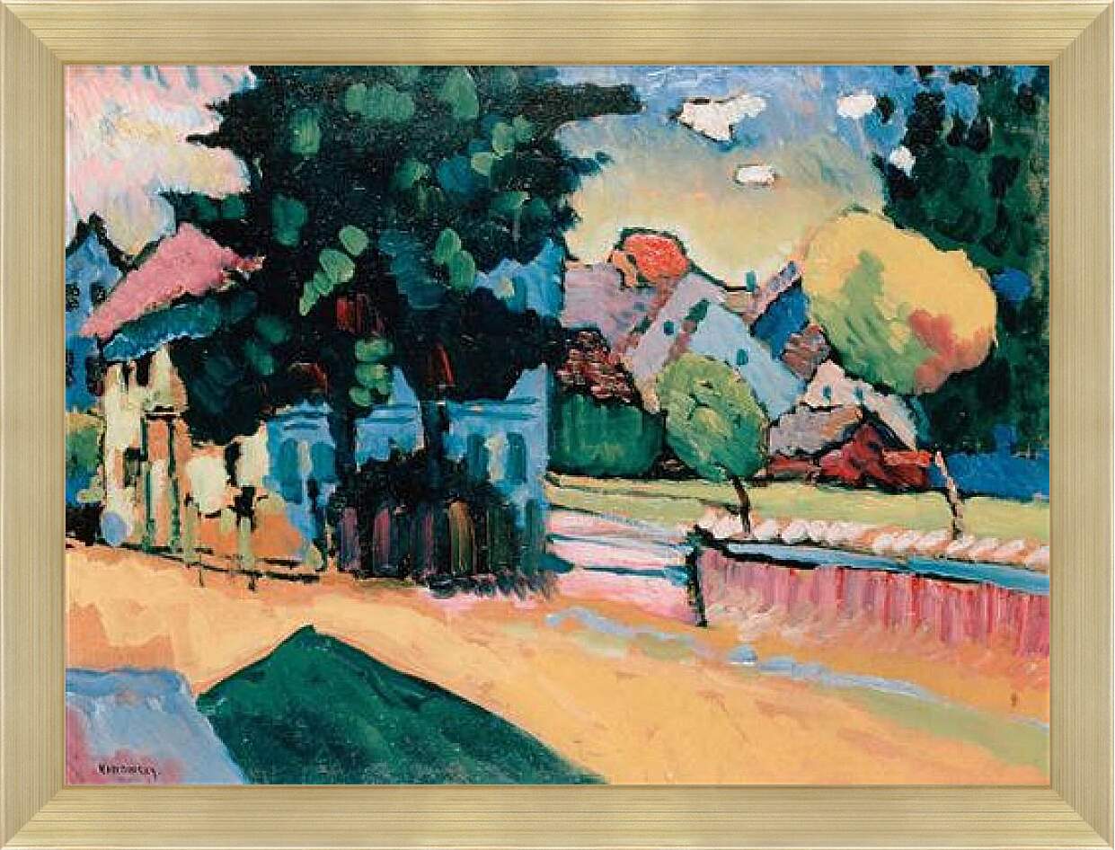 Картина в раме - View of Murnau. Кандинский Василий