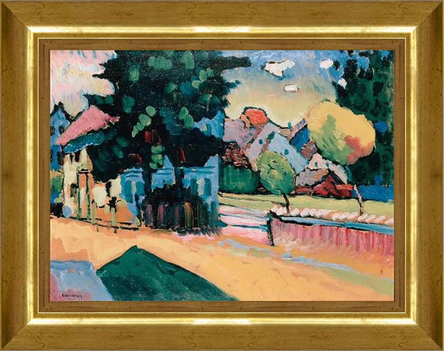 Картина в раме - Вид Мурнау. Кандинский Василий