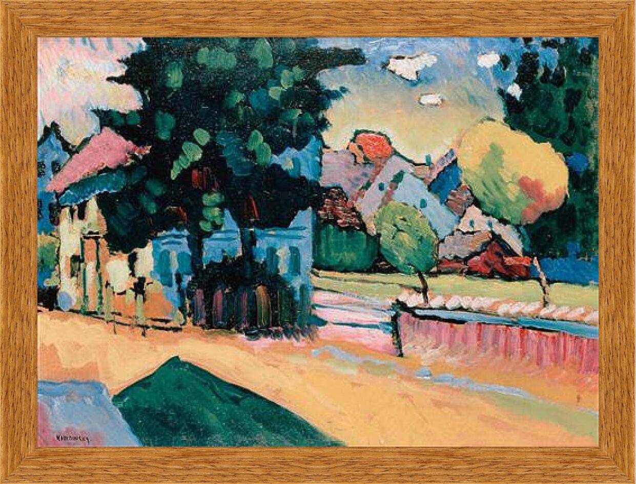 Картина в раме - View of Murnau. Кандинский Василий