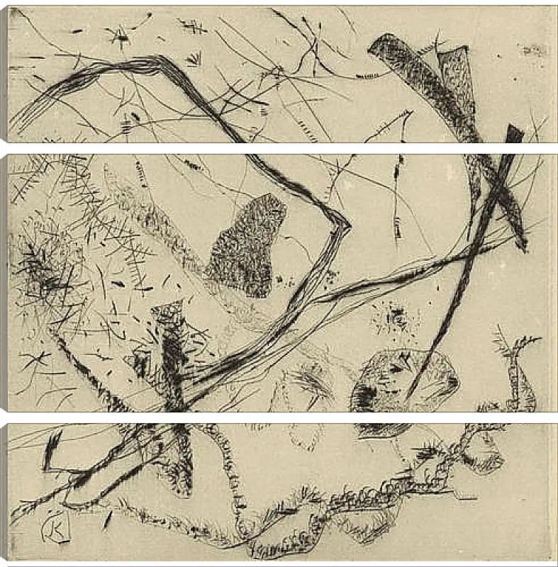 Модульная картина - Radierung I. Кандинский Василий