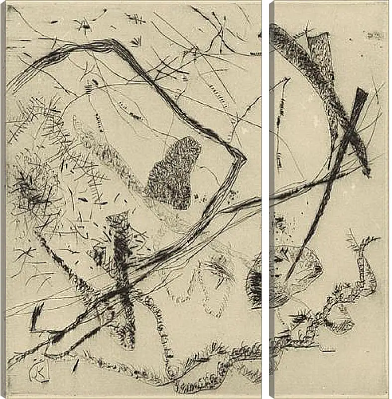 Модульная картина - Radierung I. Кандинский Василий