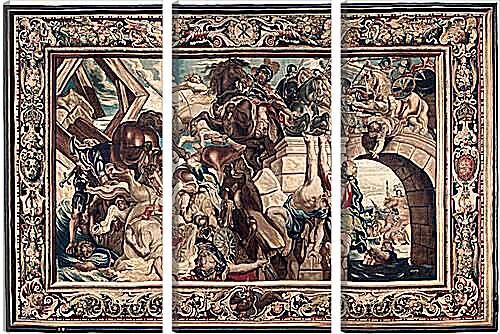 Модульная картина - Tapestry showing the Triumph of Constantine over Maxentius at the Battle of the Milvian Bridg. Питер Пауль Рубенсe