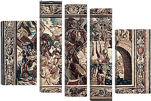 Модульная картина - Tapestry showing the Triumph of Constantine over Maxentius at the Battle of the Milvian Bridg. Питер Пауль Рубенсe