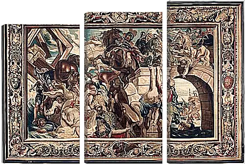 Модульная картина - Tapestry showing the Triumph of Constantine over Maxentius at the Battle of the Milvian Bridg. Питер Пауль Рубенсe