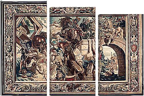 Модульная картина - Tapestry showing the Triumph of Constantine over Maxentius at the Battle of the Milvian Bridg. Питер Пауль Рубенсe