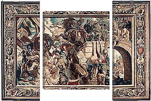 Модульная картина - Tapestry showing the Triumph of Constantine over Maxentius at the Battle of the Milvian Bridg. Питер Пауль Рубенсe