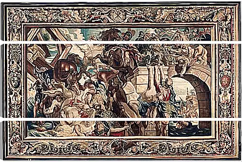 Модульная картина - Tapestry showing the Triumph of Constantine over Maxentius at the Battle of the Milvian Bridg. Питер Пауль Рубенсe