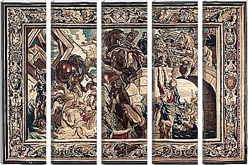 Модульная картина - Tapestry showing the Triumph of Constantine over Maxentius at the Battle of the Milvian Bridg. Питер Пауль Рубенсe