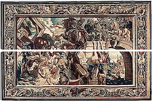 Модульная картина - Tapestry showing the Triumph of Constantine over Maxentius at the Battle of the Milvian Bridg. Питер Пауль Рубенсe