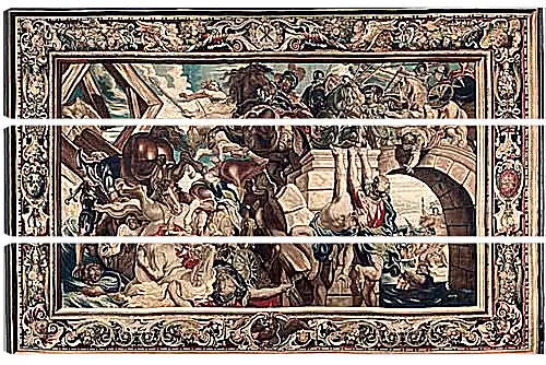 Модульная картина - Tapestry showing the Triumph of Constantine over Maxentius at the Battle of the Milvian Bridg. Питер Пауль Рубенсe