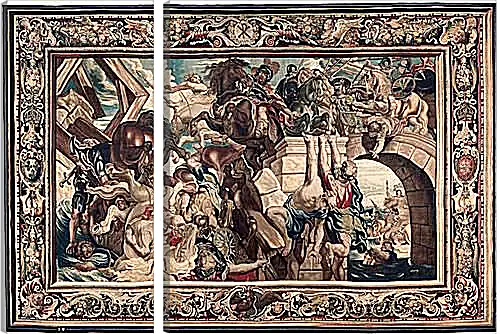 Модульная картина - Tapestry showing the Triumph of Constantine over Maxentius at the Battle of the Milvian Bridg. Питер Пауль Рубенсe