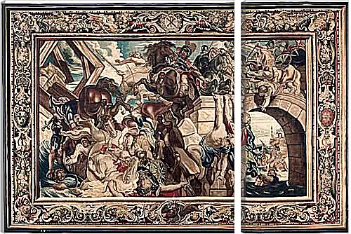 Модульная картина - Tapestry showing the Triumph of Constantine over Maxentius at the Battle of the Milvian Bridg. Питер Пауль Рубенсe