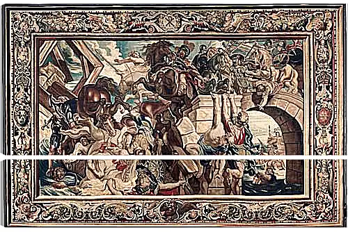 Модульная картина - Tapestry showing the Triumph of Constantine over Maxentius at the Battle of the Milvian Bridg. Питер Пауль Рубенсe