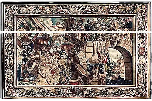 Модульная картина - Tapestry showing the Triumph of Constantine over Maxentius at the Battle of the Milvian Bridg. Питер Пауль Рубенсe