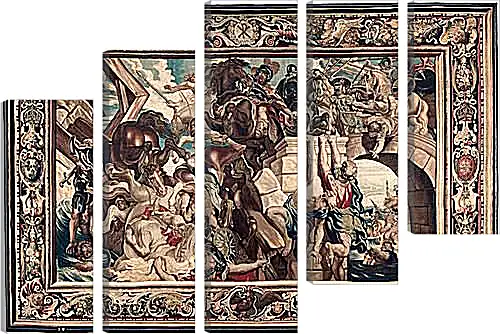 Модульная картина - Tapestry showing the Triumph of Constantine over Maxentius at the Battle of the Milvian Bridg. Питер Пауль Рубенсe