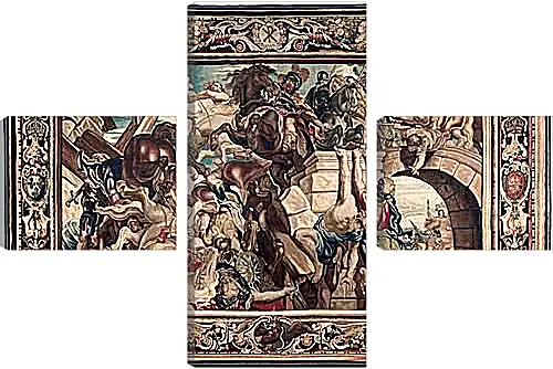 Модульная картина - Tapestry showing the Triumph of Constantine over Maxentius at the Battle of the Milvian Bridg. Питер Пауль Рубенсe